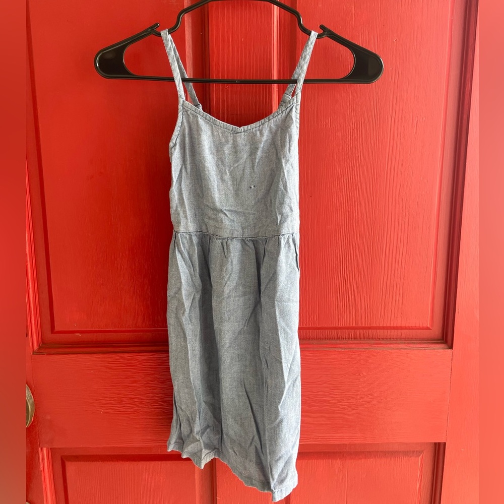 old navy girls blue denim dress